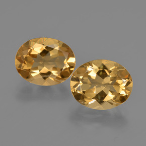 5.91 ct Gold Golden Beryl Gemstone, Golden Beryl Gem in Oval Facet Shape for Sale.