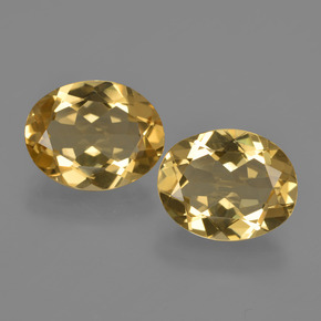 6.40 ct Gold Golden Beryl Gemstone, Golden Beryl Gem in Oval Facet Shape for Sale.