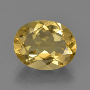 2.93 ct Yellow Golden Beryl Gemstone, Golden Beryl Gem in Oval Facet Shape for Sale.