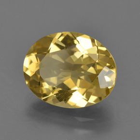 2.89 ct Yellow Golden Beryl Stone, Natural Golden Beryl in Oval Facet Shape for Sale