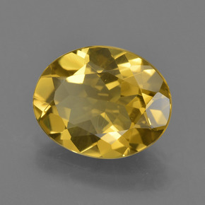 2.89 ct Yellow Golden Beryl Stone, Natural Golden Beryl in Oval Facet Shape for Sale