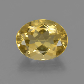2.82 ct Gold Golden Beryl Gemstone, Golden Beryl Gem in Oval Facet Shape for Sale.