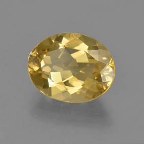 2.82 ct Gold Golden Beryl Stone, Natural Golden Beryl in Oval Facet Shape for Sale