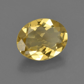 2.56 ct Gold Golden Beryl Stone, Natural Golden Beryl in Oval Facet Shape for Sale