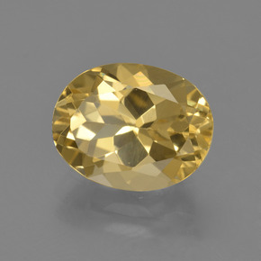 3.35 ct Gold Golden Beryl Stone, Natural Golden Beryl in Oval Facet Shape for Sale