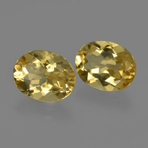 6.35 ct Gold Golden Beryl Stone, Natural Golden Beryl in Oval Facet Shape for Sale