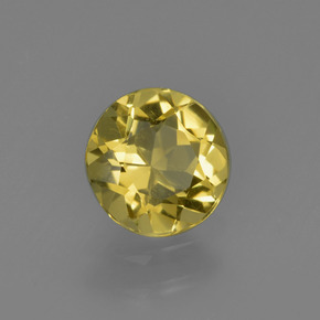 0.66 ct Gold Golden Beryl Stone, Natural Golden Beryl in Round Facet Shape for Sale
