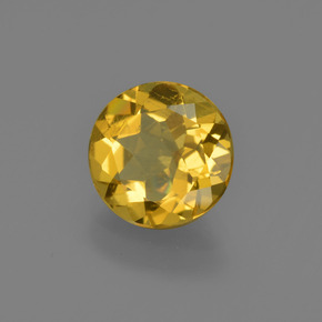 1.64 ct Gold Golden Beryl Stone, Natural Golden Beryl in Round Facet Shape for Sale
