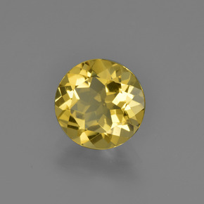 1.41 ct Gold Golden Beryl Stone, Natural Golden Beryl in Round Facet Shape for Sale