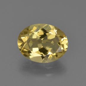 2.05 ct Golden Golden Beryl Gemstone, Golden Beryl Gem in Oval Facet Shape for Sale.