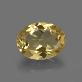 2.00 ct Golden Golden Beryl Gemstone, Golden Beryl Gem in Oval Facet Shape for Sale.
