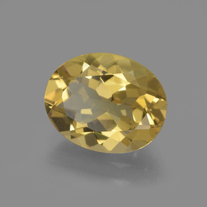 2.18 ct Yellow Golden Beryl Stone, Natural Golden Beryl in Oval Facet Shape for Sale