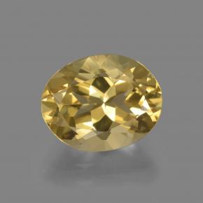 2.36 ct Golden Golden Beryl Gemstone, Golden Beryl Gem in Oval Facet Shape for Sale.