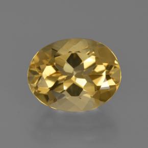 2.66 ct Yellow Golden Beryl Gemstone, Golden Beryl Gem in Oval Facet Shape for Sale.