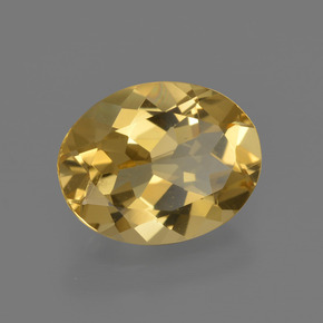 2.23 ct Yellow Golden Beryl Stone, Natural Golden Beryl in Oval Facet Shape for Sale