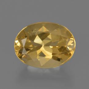 2.27 ct Golden Golden Beryl Gemstone, Golden Beryl Gem in Oval Facet Shape for Sale.