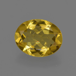 2.09 ct Yellow Golden Beryl Gemstone, Golden Beryl Gem in Oval Facet Shape for Sale.