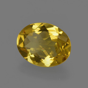 2.09 ct Yellow Golden Beryl Stone, Natural Golden Beryl in Oval Facet Shape for Sale