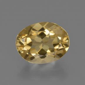 2.19 ct Golden Golden Beryl Gemstone, Golden Beryl Gem in Oval Facet Shape for Sale.