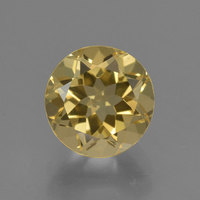 2.06 ct Gold Golden Beryl Gemstone, Golden Beryl Gem in Round Facet Shape for Sale.