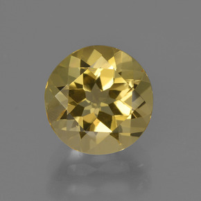 1.94 ct Gold Golden Beryl Gemstone, Golden Beryl Gem in Round Facet Shape for Sale.