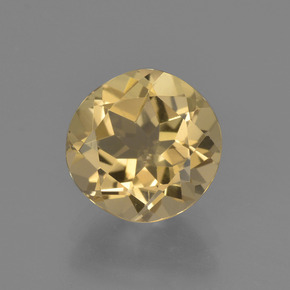 1.79 ct Gold Golden Beryl Gemstone, Golden Beryl Gem in Round Facet Shape for Sale.