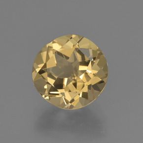 1.79 ct Gold Golden Beryl Stone, Natural Golden Beryl in Round Facet Shape for Sale