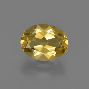 1.84 ct Yellow Golden Beryl Gemstone, Golden Beryl Gem in Oval Facet Shape for Sale.
