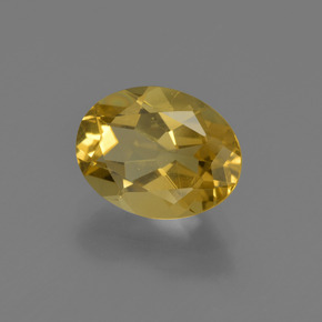 1.84 ct Yellow Golden Beryl Stone, Natural Golden Beryl in Oval Facet Shape for Sale