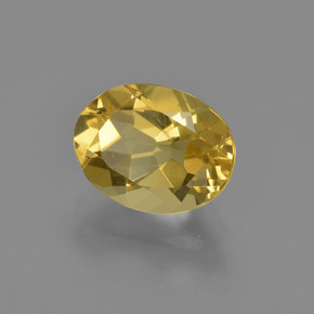 1.96 ct Golden Golden Beryl Stone, Natural Golden Beryl in Oval Facet Shape for Sale