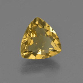 1.89 ct Gold Golden Beryl Stone, Natural Golden Beryl in Trillion Facet Shape for Sale