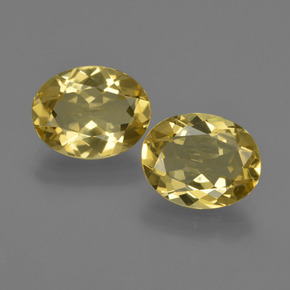 4.28 ct Gold Golden Beryl Gemstone, Golden Beryl Gem in Oval Facet Shape for Sale.