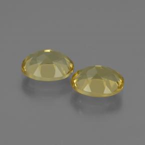 Golden Beryl Gemstones in 9 x 7 mm (calibrated) Size for Sale, Golden Beryl Stones in Light Golden-Yellow Color