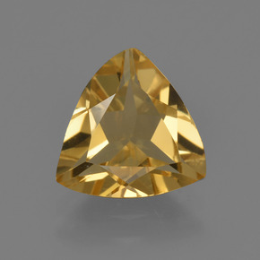 1.85 ct Gold Golden Beryl Gemstone, Golden Beryl Gem in Trillion Facet Shape for Sale.