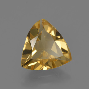 1.85 ct Gold Golden Beryl Stone, Natural Golden Beryl in Trillion Facet Shape for Sale