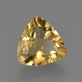 2.08 ct Gold Golden Beryl Stone, Natural Golden Beryl in Trillion Facet Shape for Sale