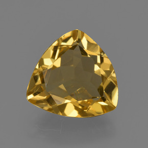 1.90 ct Gold Golden Beryl Gemstone, Golden Beryl Gem in Trillion Facet Shape for Sale.