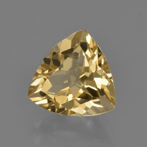 2.02 ct Gold Golden Beryl Stone, Natural Golden Beryl in Trillion Facet Shape for Sale