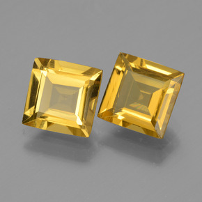 2.72 ct Gold Golden Beryl Stone, Natural Golden Beryl in Square Facet Shape for Sale