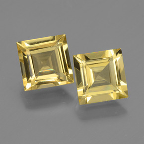 2.71 ct Gold Golden Beryl Gemstone, Golden Beryl Gem in Square Facet Shape for Sale.
