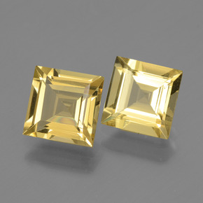 2.71 ct Gold Golden Beryl Stone, Natural Golden Beryl in Square Facet Shape for Sale