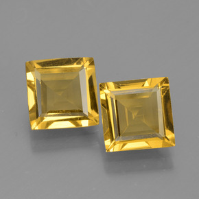 2.53 ct Gold Golden Beryl Gemstone, Golden Beryl Gem in Square Facet Shape for Sale.