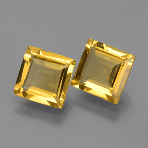 2.53 ct Gold Golden Beryl Stone, Natural Golden Beryl in Square Facet Shape for Sale