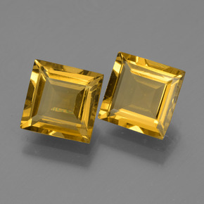 2.92 ctw Golden Golden Beryl Stones, Natural Golden Beryl in Square Facet Shape for Sale