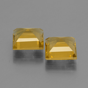 Golden Beryl Gemstones in 7 x 7 mm (calibrated) Size for Sale, Golden Beryl Stones in Deep Gold Color