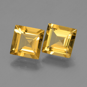 2.74 ctw Golden Golden Beryl Stones, Natural Golden Beryl in Square Facet Shape for Sale