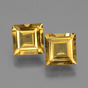 3.05 ct Gold Golden Beryl Gemstone, Golden Beryl Gem in Square Facet Shape for Sale.