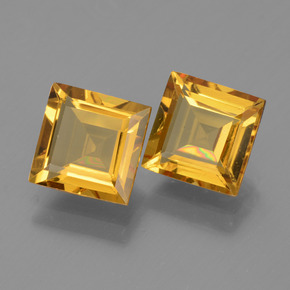 3.10 ctw Yellow Golden Beryl Stones, Natural Golden Beryl in Square Facet Shape for Sale