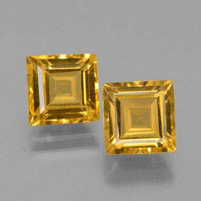 3.33 ct Gold Golden Beryl Gemstone, Golden Beryl Gem in Square Facet Shape for Sale.