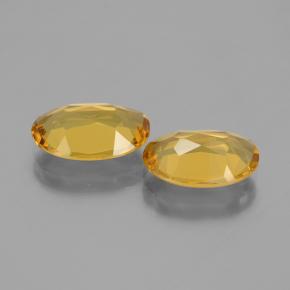 Golden Beryl Gemstones in 11 x 7.2 mm Size for Sale, Golden Beryl Stones in Dark Golden Color